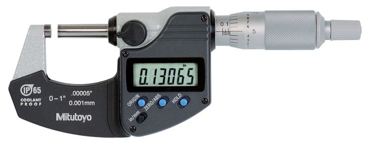 Mitutoyo 293-330 Coolant Proof Micrometer with SPC output, IP65 