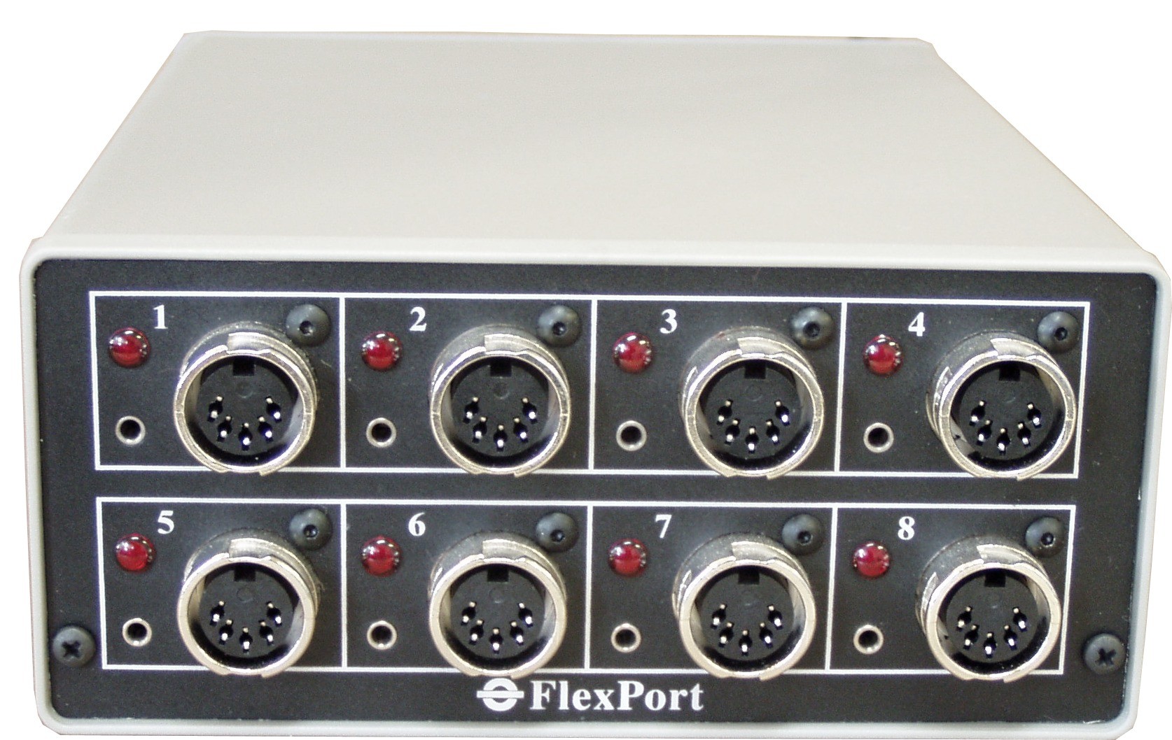 Front panel - FlexPort Analog Gage Interface FP-8A
